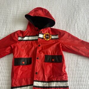 Source Unknown Red Kids Raincoat with Black Accents